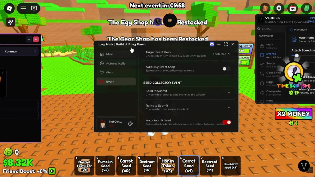 Build A Ring Farm Script Screenshots